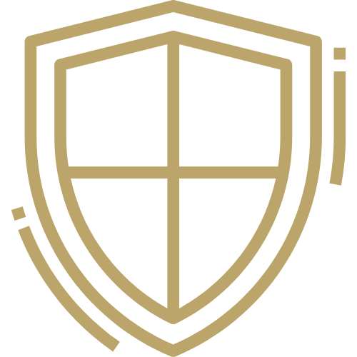 Schildsymbol als Zeichen für Schutz und Sicherheit.